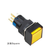 Indicador de lámpara de señal de fuente de luz fría D16-H2y0l 16 mm cuadrado LED